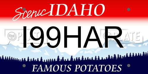 I99HAR Idaho License Plate