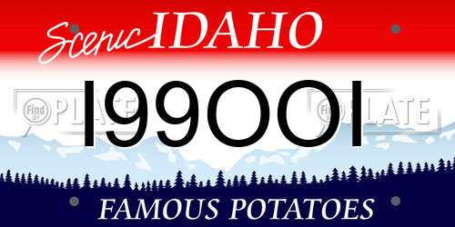 I99OOI Idaho License Plate