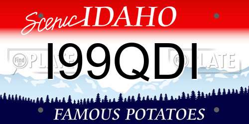 I99QDI Idaho License Plate