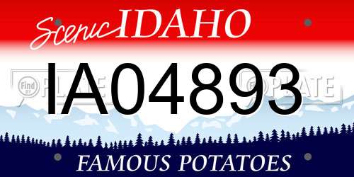 IA04893 Idaho License Plate