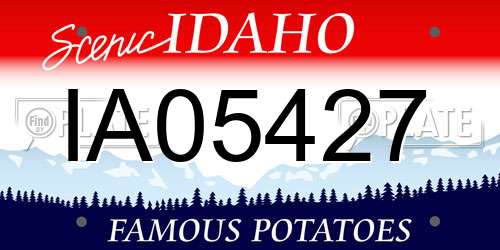 IA05427 Idaho License Plate