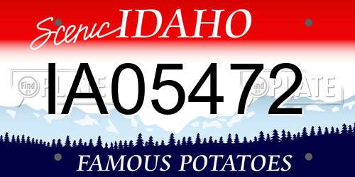 IA05472 Idaho License Plate
