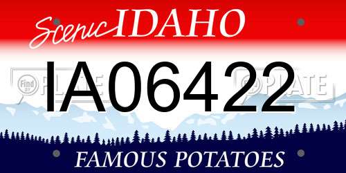 IA06422 Idaho License Plate