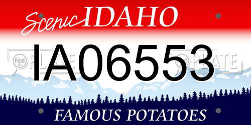 IA06553 Idaho License Plate