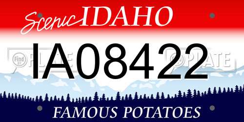 IA08422 Idaho License Plate