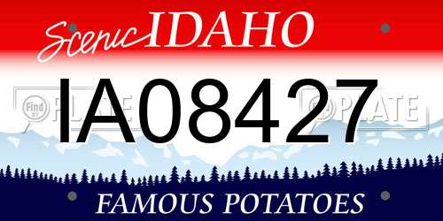 IA08427 Idaho License Plate