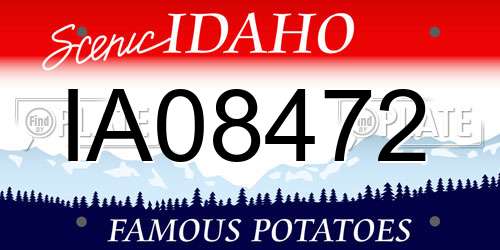 IA08472 Idaho License Plate