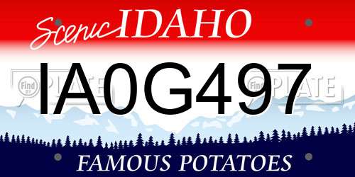 IA0G497 Idaho License Plate