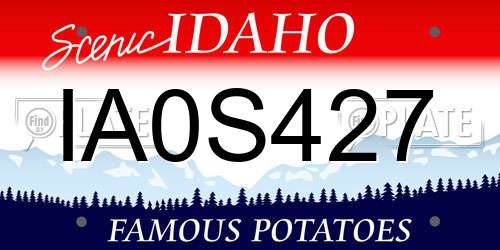 IA0S427 Idaho License Plate
