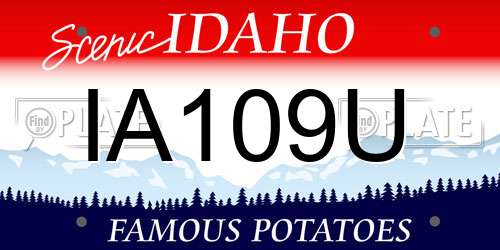 IA109U Idaho License Plate