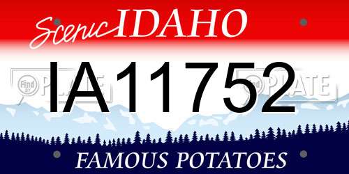 IA11752 Idaho License Plate