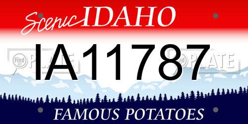 IA11787 Idaho License Plate