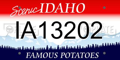 IA13202 Idaho License Plate