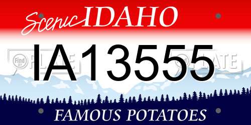 IA13555 Idaho License Plate