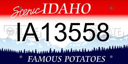 IA13558 Idaho License Plate
