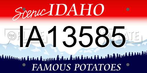 IA13585 Idaho License Plate