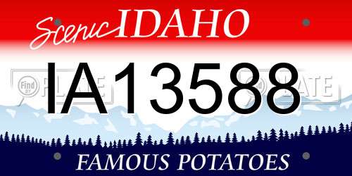 IA13588 Idaho License Plate