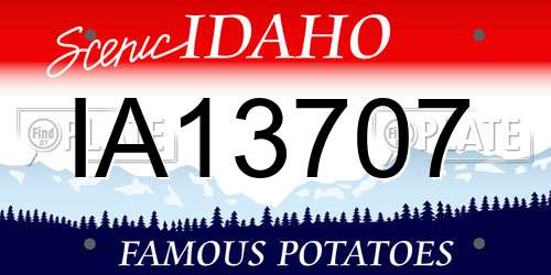 IA13707 Idaho License Plate