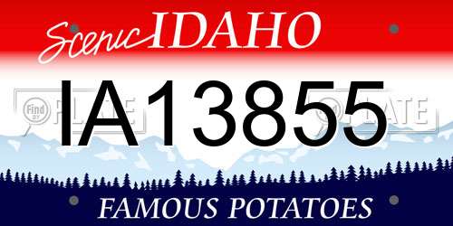 IA13855 Idaho License Plate