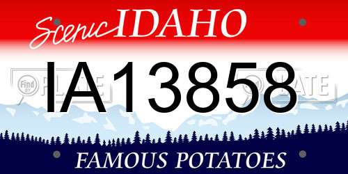 IA13858 Idaho License Plate