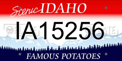 IA15256 Idaho License Plate