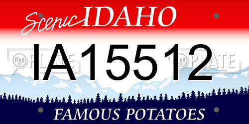 IA15512 Idaho License Plate