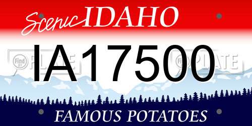 IA17500 Idaho License Plate