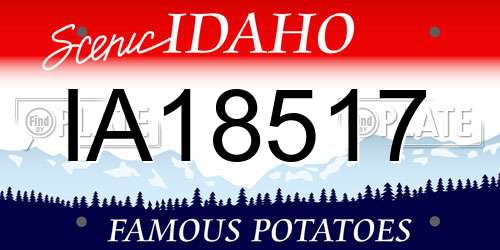 IA18517 Idaho License Plate