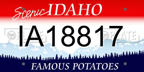 IA18817 Idaho License Plate