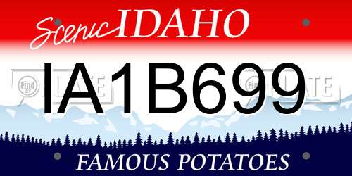 IA1B699 Idaho License Plate