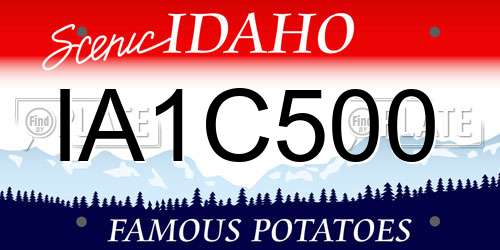 IA1C500 Idaho License Plate