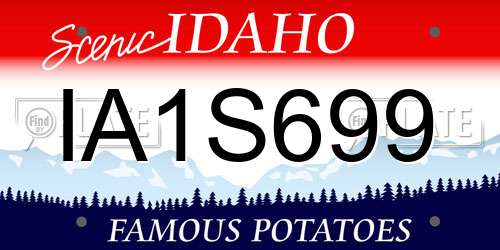 IA1S699 Idaho License Plate