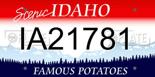 IA21781 Idaho License Plate