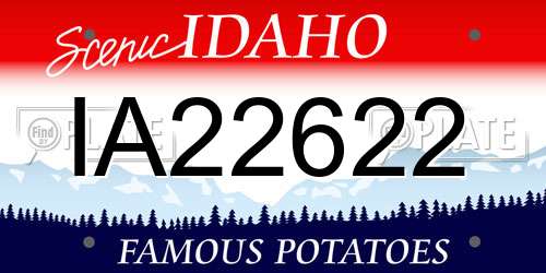 IA22622 Idaho License Plate