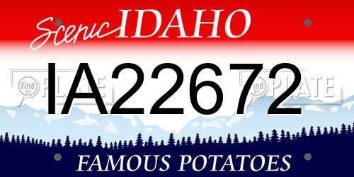 IA22672 Idaho License Plate