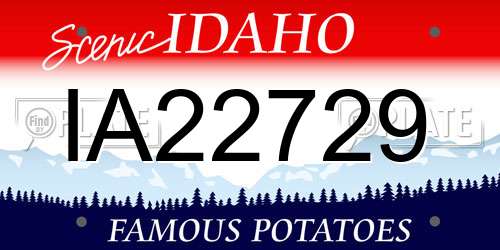 IA22729 Idaho License Plate