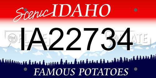 IA22734 Idaho License Plate