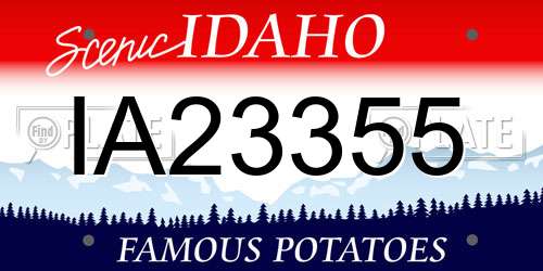 IA23355 Idaho License Plate