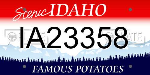 IA23358 Idaho License Plate