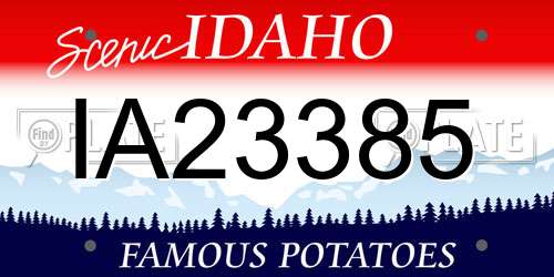IA23385 Idaho License Plate