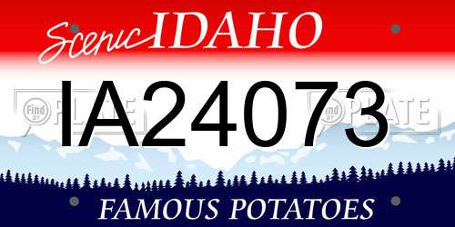 IA24073 Idaho License Plate