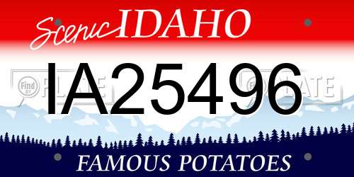IA25496 Idaho License Plate