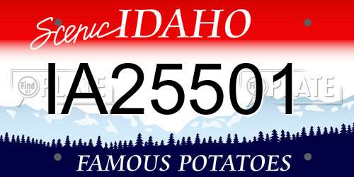 IA25501 Idaho License Plate