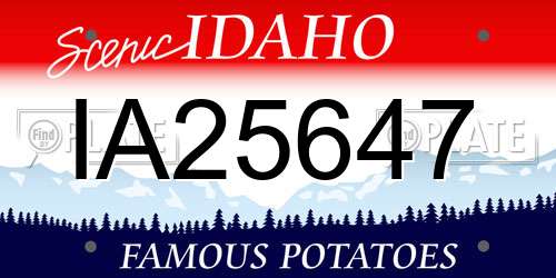 IA25647 Idaho License Plate