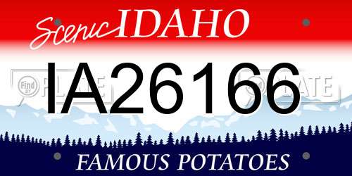 IA26166 Idaho License Plate
