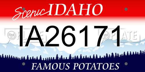 IA26171 Idaho License Plate