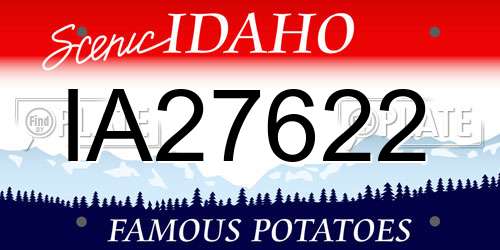 IA27622 Idaho License Plate