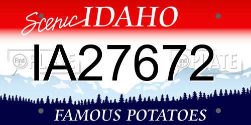 IA27672 Idaho License Plate