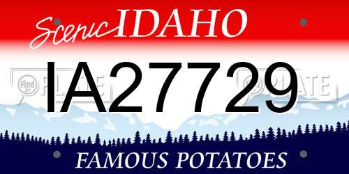 IA27729 Idaho License Plate