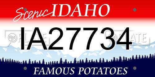 IA27734 Idaho License Plate